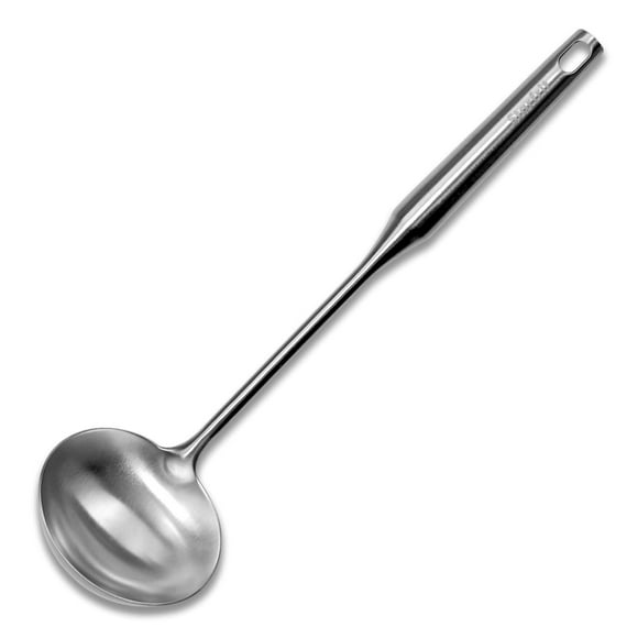Starfrit Louche en acier inoxydable de 35 cm de style asiatique – Parfaite pour la cuisson au wok, les soupes et les sauces
