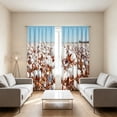 thumbnail image 5 of Tarmeek 2 Pack 160x132cm Sunshade Curtains for Windows, Light Filtering Printed Window Treatment for Living Room Bedroom, Modern Sun Blocking Drapes with Rod Pocket, Easy Install, 5 of 7