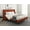 Orange-red, variant on Amolife Queen Bed Frame with Storage Wingback Headboard and Fast Charging Hub, Upholstered Platform Bed, No Box Spring Required, White