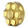 thumbnail image 1 of Metal Revolver Bullets Finger Spinner Spinning Top Fidget Pocket EDC Toy Gift, 1 of 4