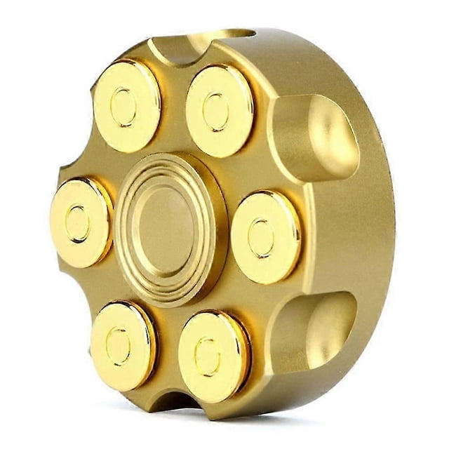 Metal Revolver Bullets Finger Spinner Spinning Top Fidget Pocket EDC Toy Gift