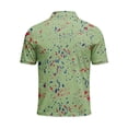 thumbnail image 4 of Mens Short Sleeve Polo Shirts Button Collared Shirts Casual Lightweigt Fashion Work Polo Sweater Solid Color Short Sleeve Pullover Shirts,Green L, 4 of 4