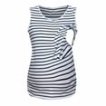 thumbnail image 3 of ZTTD Womens Pregnant Tops Women's Plus Size Striped Tops Convenient Breastfeeding Short Sleeve Tops for Breastfeeding Moms Sleeveless Round Neck T Shirt, Sizes S-2XL, 3 of 8