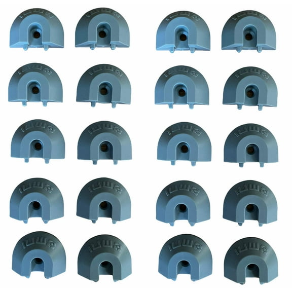 End Cap for Surface Angled Series L-Track GREY 20 PACK | QC06089