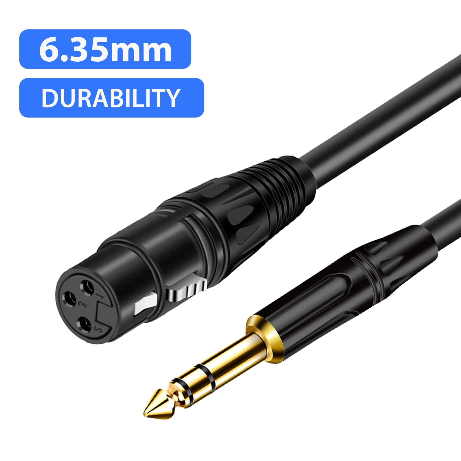 Microphone Cable XLR Female to 1/4" TRS Cables, 6.35mm (1/4 Inch) TRS to XLR Cable (XLR Female
