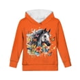 thumbnail image 6 of DISNIMO Horse Flower Hoodies for Kids Size 6-7 Pullover Sweatshirt with Hoodie for Boys Girls Butterfly Hoodies Pullover Hooded with Pocket Sweatshirts Children Girl Clothing Fall Hoodies, 6 of 7