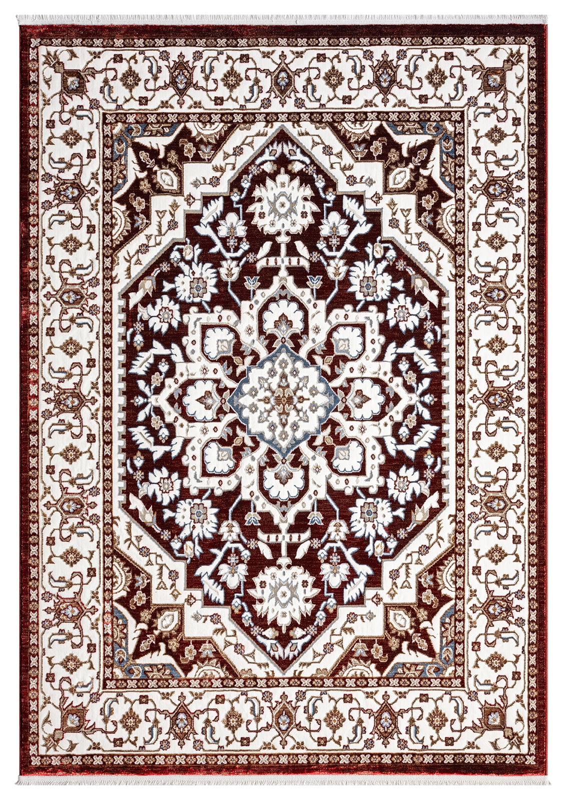 United Weavers Riviera Delora Area Rug, Border Pattern, Burgundy, 7'10" X 10'6"