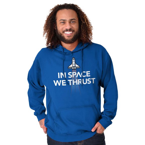 In Space We Trust Rocket Ship Science Hoodie Sweatshirt Women Men Brisco Brands X