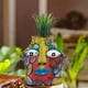 thumbnail image 4 of Abstract Color Three Hole Face Resin Flower Pot, 4 of 8