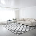thumbnail image 2 of Fluffy Bedroom Geometric Design Shaggy Rugs Area Rug For Girls Baby Room Kids Living Room Home Decor Floor White 60*200cm, 2 of 12