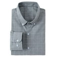 thumbnail image 3 of LIBRCLO Mens Button-Up Shirts Long Sleeve Plaid Shirt Slim Fit Dress Shirts for Work Casual, 3 of 5