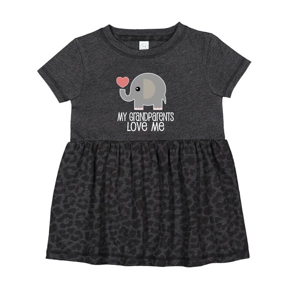 Inktastic My Grandparents Love Me Baby Clothes Girls Baby Dress