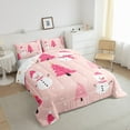 YST Cartoon Snowman Comforter Set King,Girls Christmas Bedding Set for