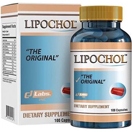 LIPOCHOL Liver Detox & Cleanse Supplement, Daily Support with Vitamins, 100 Capsules (1 Pack)
