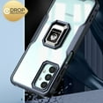 thumbnail image 7 of ELEHOLD Hybrid Slim Case for Samsung Galaxy A13 4G Crystal Clear Back Acrylic + TPU Shockproof Full Protective Cover with Ring Holder Kickstand,Black, 7 of 7