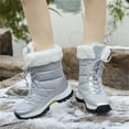 thumbnail image 3 of LASUDRAA Womens Waterproof Winter Snow Boots Warm Shoes Furry Mid-Calf Walking Shoes, 3 of 8