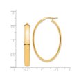 thumbnail image 3 of 14K Yellow Gold High Polished 5mm Oval Hoop Earrings (40.08 X 26.23) Made In Peru tf1409, 3 of 5
