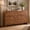 Dark Burl, variant on Vintagearth 6 Drawer Dresser for Bedroom, Curved 1.18" Thick FSC Certified Wood, Oak