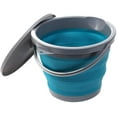thumbnail image 3 of Collapsible Water Bucket with Locking Lid Multifunction Foldable Round Tub Water Pot Portable Water Pail Space Saving Water Container for RV, Camping, Marine, Outdoor Activities and Home (Blue), 3 of 4
