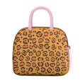 thumbnail image 2 of Insulated Lunch Bag for Women, Floral Print Oxford Fabric Lunch Box, Leakproof Thermal Cooler Tote for Work, School & Picnic, Leopard Animal Print, 2 of 5