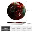 thumbnail image 2 of Kdxio Red Dark Skull Abstract Bone China Decorative Plate Ceramic Decorative Plate for Home Office Wall Stand Decorative Plates for Home Bedroom-6in, 2 of 6