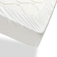 thumbnail image 3 of Virtu Bed Sheets Set, Deep Pocket Rayon Derived from Bamboo Blend Cooling 4 Piece Twin Sheets sets, White, 3 of 7