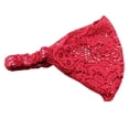 thumbnail image 2 of Bandeau Rouge Turban Bandanas Mode pour Filles Bandeau Grand en Dentelle Extensible, 2 of 2