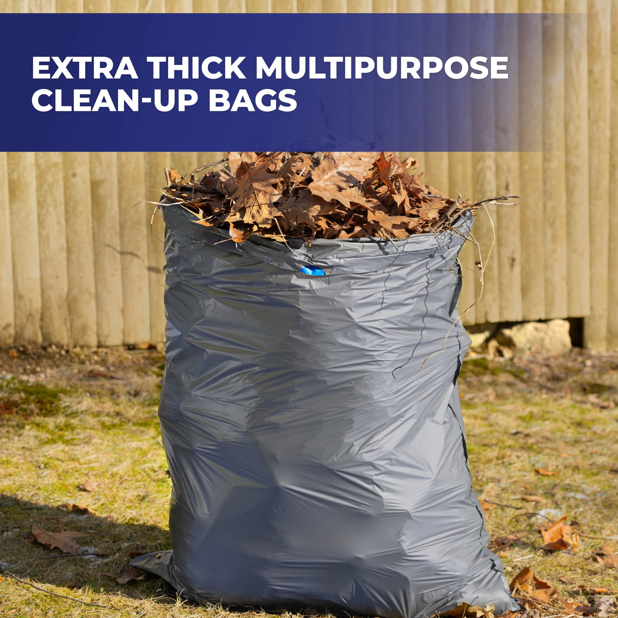 (4 pack) Hefty Steelsak Heavy Duty Large Trash Bags, Gray, Unscented, 39 Gallon, 30 Count