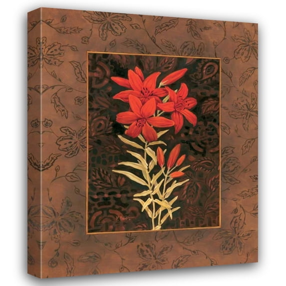 Paul Brent 28x34 Gallery Wrapped Canvas Wall Art Titled - Damask Lily