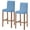 Blue, variant on Teal Bar Stool Cover Set of 2, Farmhouse Burlap Solid Green Color Modern Linen Texture Stretch Bar Chair Cover, Removable Washable Pub Counter Stool Chair Slipcover for Kitchen Dining Room Pub Cafe