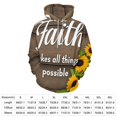 thumbnail image 2 of Faith Sunflowers Motivation-1 Men's Women Vintage 3D Hooded Sweatshirt - All-Season Loose Fit Streetwear, 2 of 6