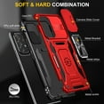 thumbnail image 4 of Rugged Case for Samsung Galaxy A32 5G, Sliding Lens Camera Cover Protection Ring Stand Compatible with Magnetic Car Mount Military Grade Shockproof Hybrid Case for Samsung Galaxy A32 5G, Red, 4 of 7