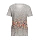 thumbnail image 4 of Puntoco Blusa de manga corta con cuello en V para mujer, uniforme con bolsillos estampados, blusa de enfermería Puntoco Puntoco-2319, 4 of 5