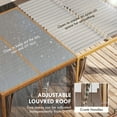 thumbnail image 4 of Outsunny 12'x19' Aluminum Pergola with Adjustable Louvered Roof, Natural, 4 of 10