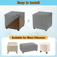 thumbnail image 4 of Stretch Ottoman Cover Rectangular Fit Length 33"-40", Medium, Light Gray, 4 of 6