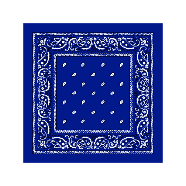 BANDANA Royal Blue Paisley Bandanas Dozen Packed 22x22 Walmart