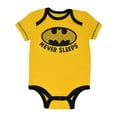 thumbnail image 2 of WARNER BROS Justice League DC Comics Batman Newborn Baby Boys 5 Pack Bodysuits Newborn to Infant, 2 of 5