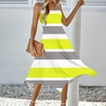 thumbnail image 2 of Kaemgyyd Women's Casual Summer Dress Loose Stripe Sleeveless Sundress Fashion Hankerchief Hem Midi Tank Beach Dresses, 2 of 5