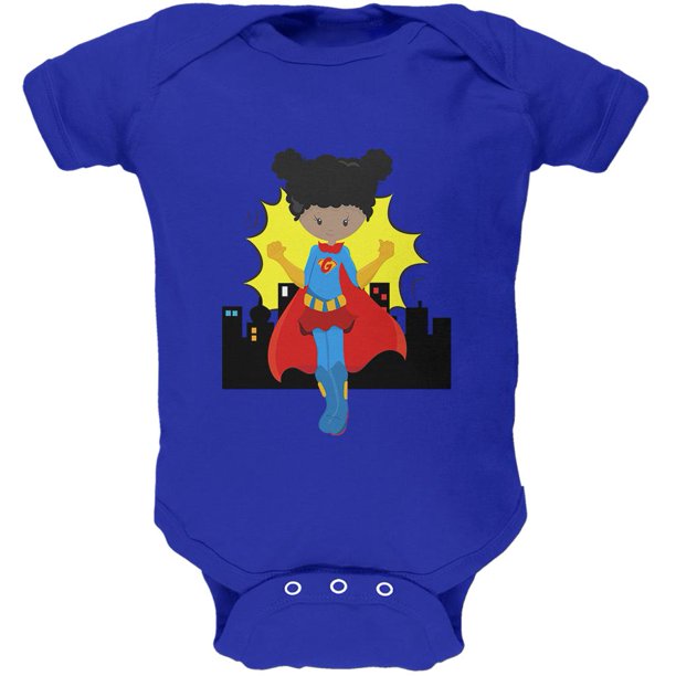 I M A Girl What S Your Super Power Soft Baby One Piece Royal 3 6 M Walmart Com
