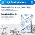 thumbnail image 4 of 30 Gram [10 Packs] "Dry & Dry" Premium Silica Gel Packets Desiccant Dehumidifiers - Rechargeable Fabric, 4 of 8