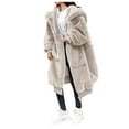 thumbnail image 4 of snowsong Womens Winter Coats,Faux Fur Coat,Women Winter Coat Fashion Plus Size Coat Luxury Long Jacket Coat Ladies Warm Hooded Upgrade Coat Outwear ,Trench Coat Women,Fleece Jacket Women,Beige,S, 4 of 9