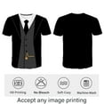 thumbnail image 6 of Rebaike Men's Tuxedo Print T-Shirt Faux Suit Graphic Tee All-Over Costume Polyester Shirt, 6 of 7