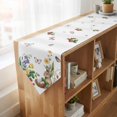 thumbnail image 4 of Spring Easter Table Runner Linen Burlap Table Runner 72 Inches Long Country Bunny Chick Floral Butterflies Watercolor Dresser Scarves for Kitchen Island Coffee Dining Party Holiday Decor 14"x72", 4 of 8