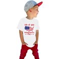 thumbnail image 3 of YDOJG Toddler Boys Girls Tops Summer Short Sleeve Independence Day Letter Prints T Shirt Tops, 3 of 9