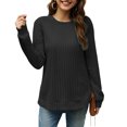 thumbnail image 2 of Wamejoo Long Sleeve Shirts for Womens Fall Fashion 2025 Tunic Tops to Wear with Leggings Plus Size Blouses Dressy Casual （Black, XXL）, 2 of 6