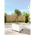 thumbnail image 2 of Classic 22" L x 18" W x 18" H Vinyl Planter with Wheels, White, 2 of 10
