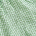 thumbnail image 4 of oqasdz Girls Shorts Toddler Baby Casual Summer Gingham Plaid Seersucker Elastic Waist Ruffles Hem Bottoms Shorts Size 18 M-24 M, 4 of 7