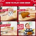 thumbnail image 6 of SWOOC Games - Coin Drop™️| Simple + Strategic Dice Games For Families with Coins Included For 2-6 Players | Works w/ Pennies Too | Get Rid Of Coins To Win | Board Games For Kids | Penny Game Wood Box, 6 of 6