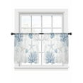 thumbnail image 6 of Blue Beige Coastal Sheer Curtains for Living Room Bedroom Summer Beach Starfish Coral Nautical Sheer Curtains 54 Inch Long 2 Panels Set Light Filtering Curtain Window Treatments Drapes, 6 of 6
