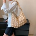 thumbnail image 2 of Quilted Padded Crossbody Bag for Women Puffer Ruched Handbag Trendy Bubbles Cloud Tote Shoulder Bag Female Pleated Messenger Bag, 2 of 5